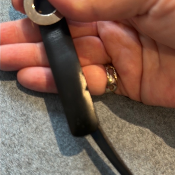 Salvatore Ferragamo Black and Red Leather Belt with Infinity Buckle - Picture 5 of 6